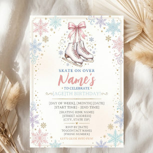 Invitación Fiesta de Cumpleaños de Patinaje sobre Hielo, Past