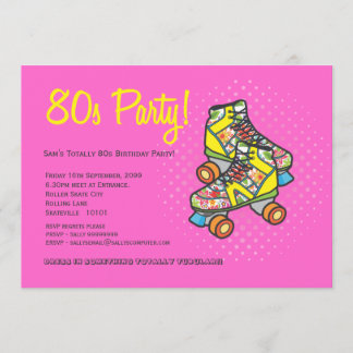 Invitación Fiesta de cumpleaños de patinaje sobre patines de 