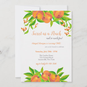 Invitación Fiesta de cumpleaños de Peach