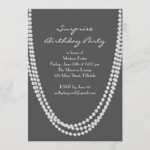 Invitación Fiesta de cumpleaños de Pearl Surprise de 1920 inv