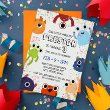 Fiesta de cumpleaños de pequeños monstruos para to
