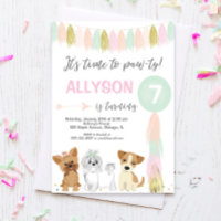 Fiesta de cumpleaños de perro, chica de cachorro l