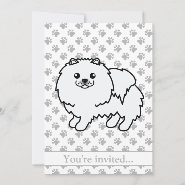 Invitación Fiesta de cumpleaños de perro de dibujos animados  (Anverso)