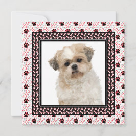 Invitación Fiesta de cumpleaños de perro de paso o de perro j