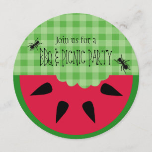 Invitación Fiesta de Cumpleaños de Picnic de Barbacoa de Vera