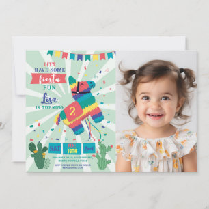 Invitación Fiesta de cumpleaños de Piñata Chica Mexicana