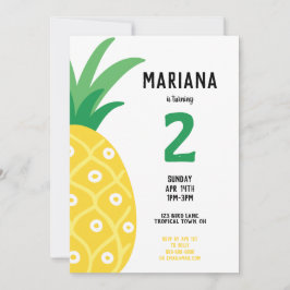 Invitación Fiesta de cumpleaños de Pineapple Tutti Frutti