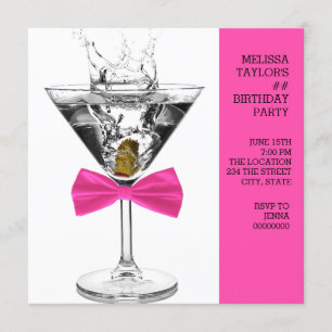 Invitación Fiesta de Cumpleaños de Pink Martini