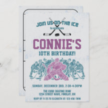 Fiesta de cumpleaños de pista de hockey sobre hiel