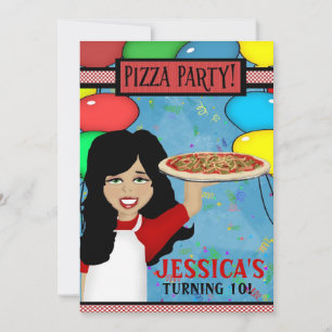 Invitación Fiesta de cumpleaños de Pizza