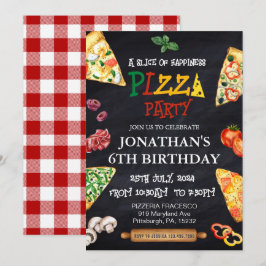Invitación Fiesta de cumpleaños de Pizza