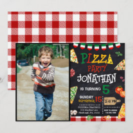 Invitación Fiesta de cumpleaños de Pizza
