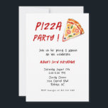 Invitación fiesta de cumpleaños de PIZZA para niños<br><div class="desc">Invitación de cumpleaños de pizza para niños adorable.</div>