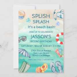 Invitación Fiesta de cumpleaños de playa