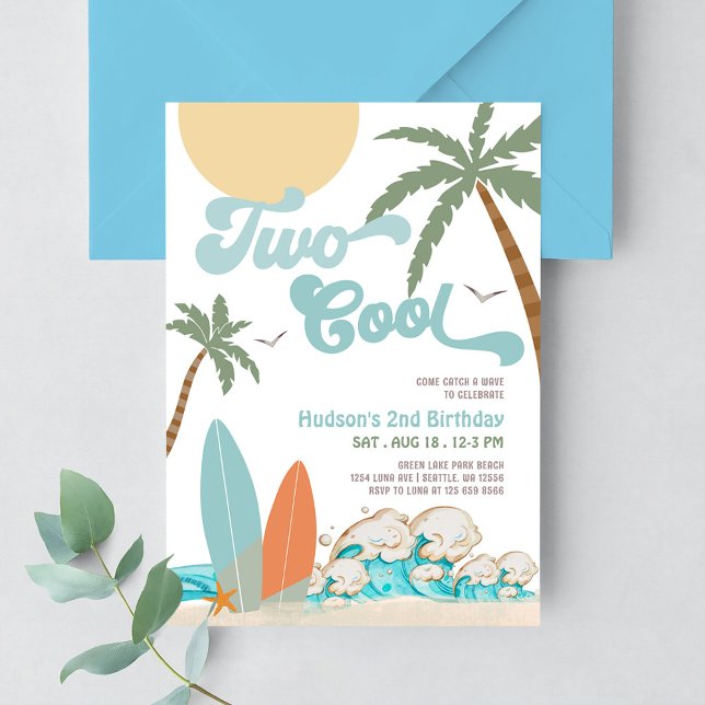 Invitación Fiesta de Cumpleaños de Playa para un Niño Genial  (Subido por el creador)