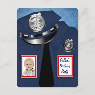 Invitación Fiesta de cumpleaños de policía