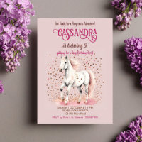 Fiesta de cumpleaños de Pony rosa de caballos blan