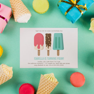 Invitación Fiesta de cumpleaños de Popsicle