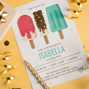 Invitación Fiesta de cumpleaños de Popsicle