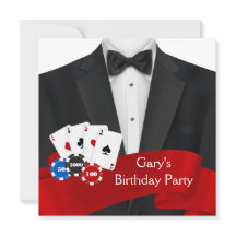Fiesta de cumpleaños de póquer de Mans