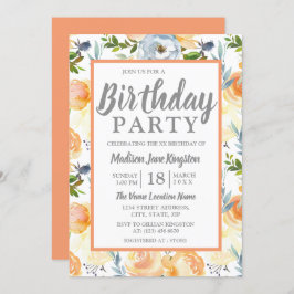 Invitación Fiesta de cumpleaños de primavera veraniega de la 