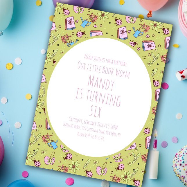 Invitación Fiesta de cumpleaños de primavera y amantes de los (Subido por el creador)