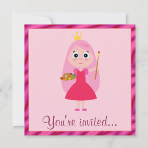 Invitación Fiesta de cumpleaños de Princesa Artes y Artesanía