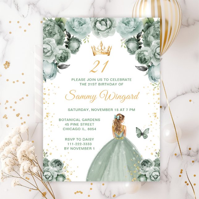 Invitación Fiesta de Cumpleaños de Princesa con Cabello Rubio (Subido por el creador)