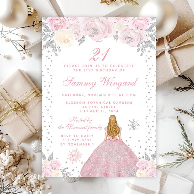 Invitación Fiesta de Cumpleaños de Princesa con Cabello Rubio (Subido por el creador)
