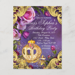 Invitación Fiesta de Cumpleaños de Princesa de Cuento de Hada