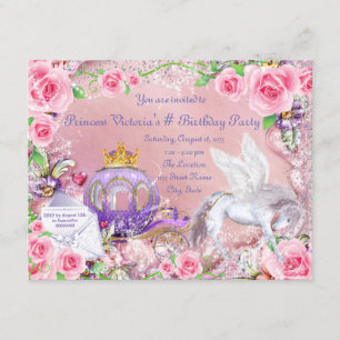 Invitación Fiesta de Cumpleaños de Princesa de Cuento de Hada
