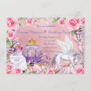 Invitación Fiesta de Cumpleaños de Princesa de Cuento de Hada