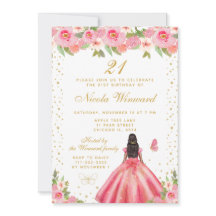 Fiesta de cumpleaños de princesa de piel oscura co
