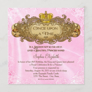 Invitación Fiesta de Cumpleaños de Princesa Érase una Vez