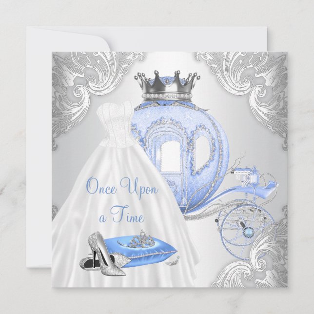 Invitación Fiesta de Cumpleaños de Princesa Érase una Vez (Anverso)