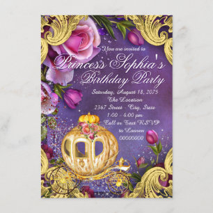 Invitación Fiesta de Cumpleaños de Princesa Érase Una Vez