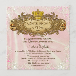 Invitación Fiesta de Cumpleaños de Princesa Érase Una Vez