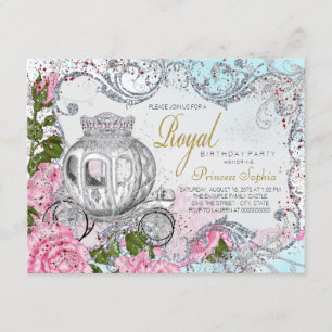 Invitación Fiesta de Cumpleaños de Princesa Real de Lujo