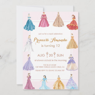 Invitación fiesta de cumpleaños de Princess