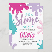 fiesta de cumpleaños de purpurina de Slime rosa