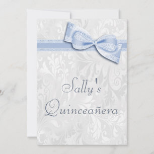 Invitación Fiesta de cumpleaños de Quinceañera Damask y Faux