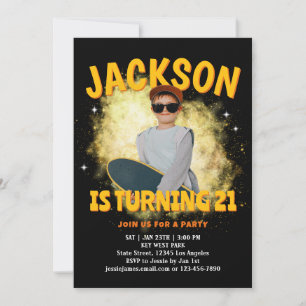 Invitación Fiesta de Cumpleaños de Rap Bootleg Cósmico Retro 
