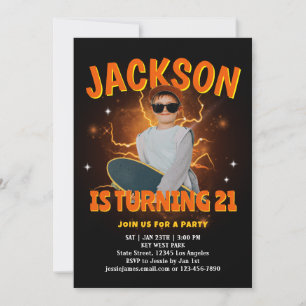 Invitación Fiesta de Cumpleaños de Rap Bootleg Retro Genial