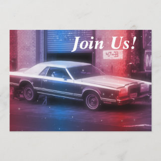 Invitación Fiesta de cumpleaños de retiro de automóviles del