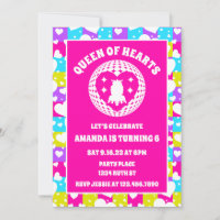 Fiesta de cumpleaños de Retro Neon Queen Of Hearts