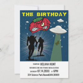 Invitación fiesta de cumpleaños de Retro Sci Fi Poster