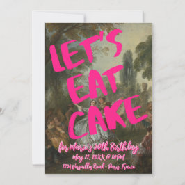 Invitación Fiesta de cumpleaños de Rococo Marie Antionette Ne