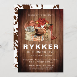 Invitación Fiesta de cumpleaños de Rodeo Rústico Occidental