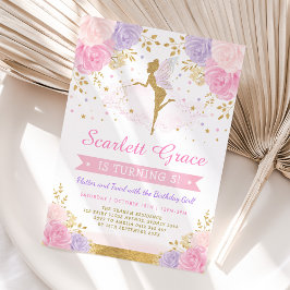 Invitación Fiesta de cumpleaños de Rubor morado morado de had