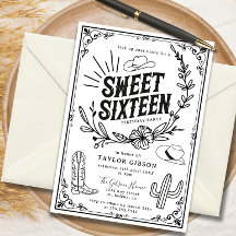Fiesta de cumpleaños de Rustic Wild West Sweet 16